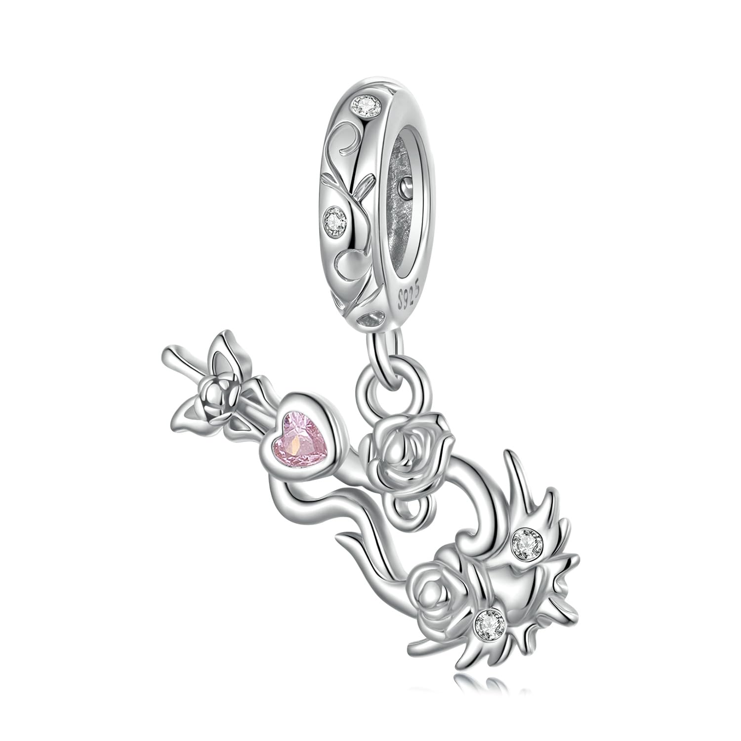 Amazon.co.jp: [Teleye] シルバー925の花のバイオリンペンダント